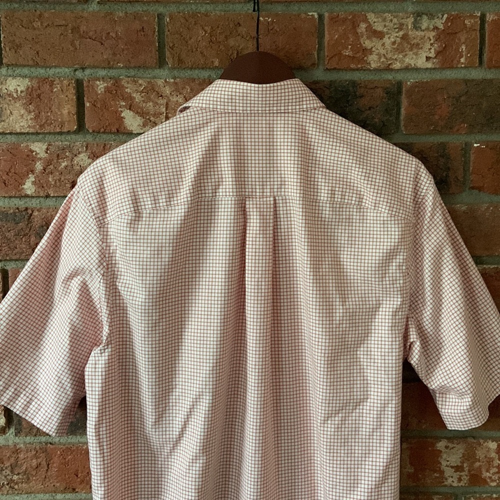 Duluth Trading Co Orange Check Plaid Button Up Shirt - Picture 9 of 9